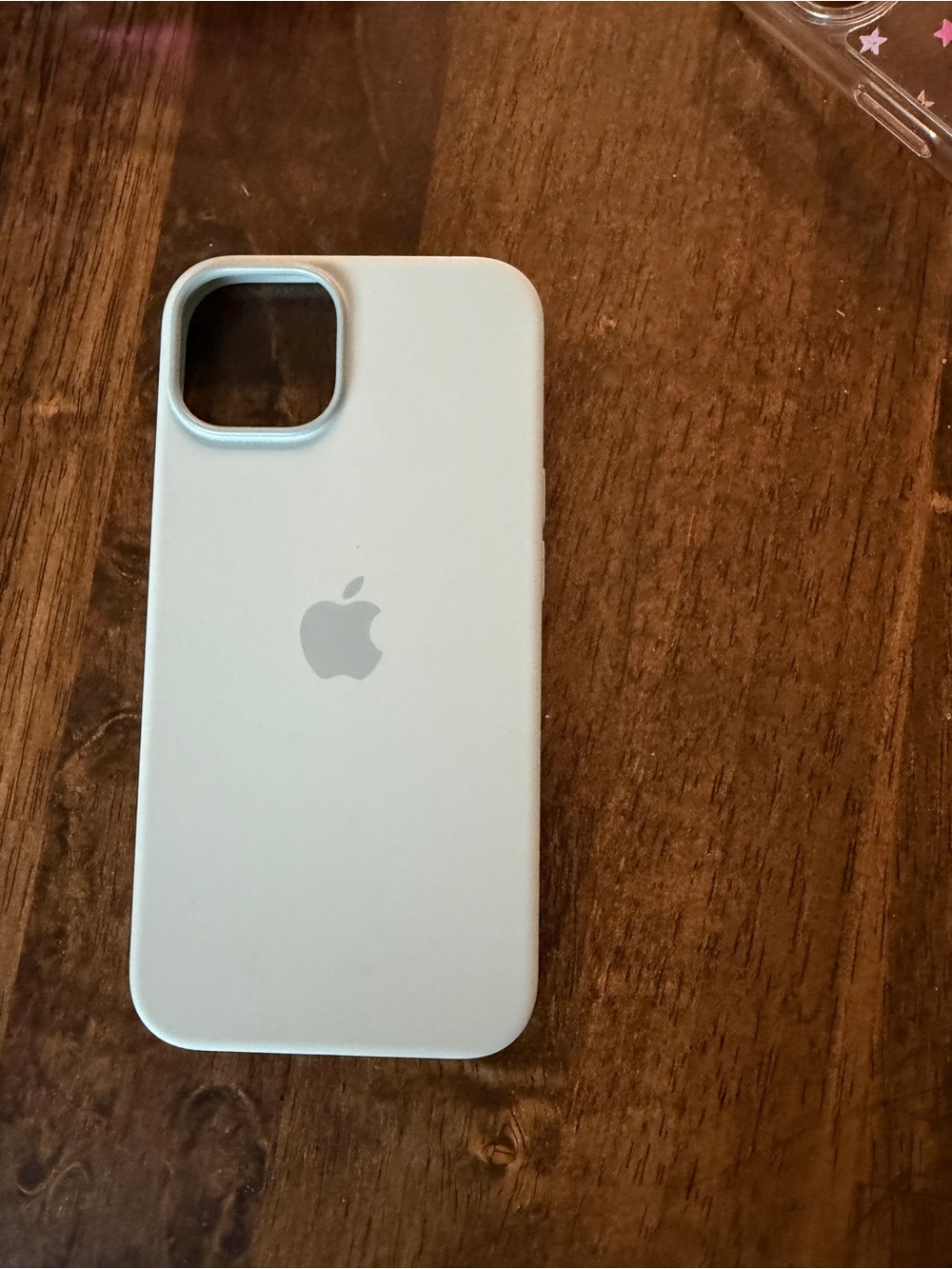 Apple Silicone iPhone Case - Pale Blue